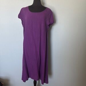 Purple Short Sleeve Dress